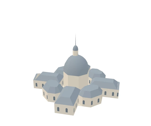 3D model of Chapelle Saint-Louis de la Salpêtrière