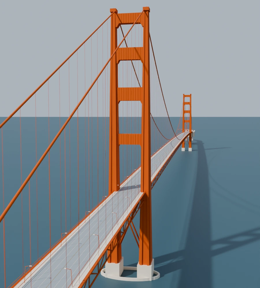 3D model of Golden Gate Bridge